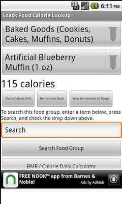 Emulate Android APK Snack Food Calorie Lookup Emulate Android APK Snack Food Calorie Lookup