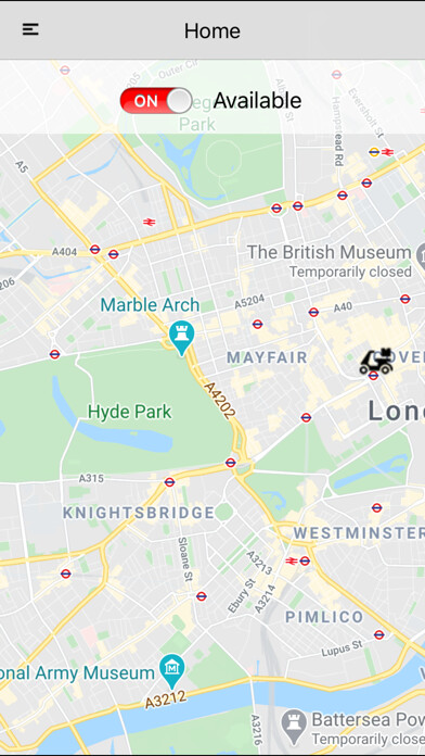 Emulate iPhone app Snackz Express Delivery using MyAndroid