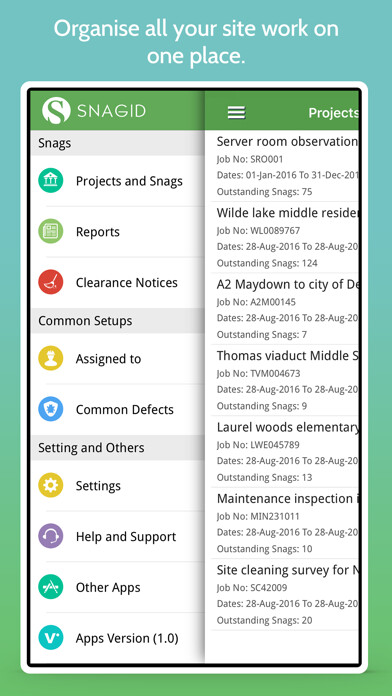 Emulate iPhone app SnagID - Snagging and Defects using MyAndroid