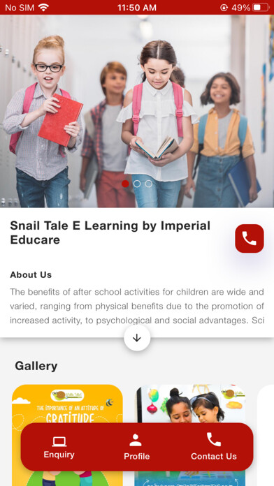 Emulate iPhone app Snail Tale Preschool using MyAndroid