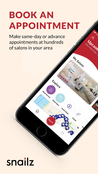 Emulate iPhone app Snailz - Nail Salon Booking using MyAndroid Emulate iPhone app Snailz - Nail Salon Booking using MyAndroid