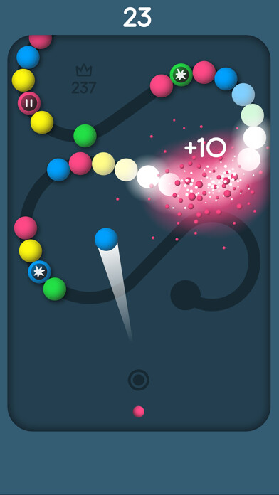 Emulate iPhone app Snake Balls using MyAndroid