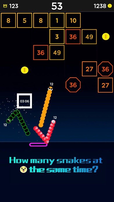 Emulate iPhone app Snake Bricks-Bounce Balls using MyAndroid