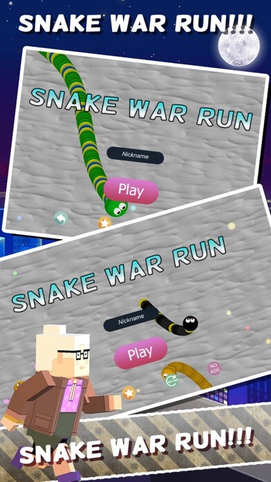 Emulate iPhone app Snake War Run - eat color games using MyAndroid Emulate iPhone app Snake War Run - eat color games using MyAndroid