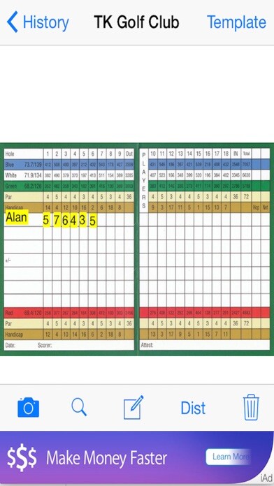 Emulate iPhone app SnapAlter Golfscorecard using MyAndroid Emulate iPhone app SnapAlter Golfscorecard using MyAndroid