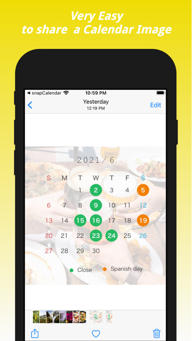 Emulate iPhone app SnapCalendar- with your photos using MyAndroid