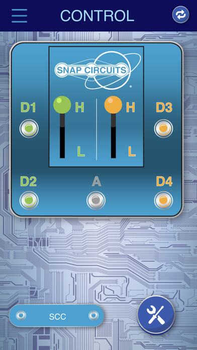 Emulate iPhone app Snap Circuits® Coding using MyAndroid