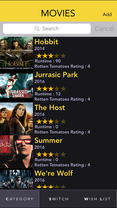 Emulate iPhone app SnapCollect - Movies Collecting Manager using MyAndroid