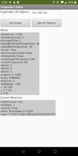 Run android online APK Snapmaker Status from MyAndroid or emulate Snapmaker Status using MyAndroid