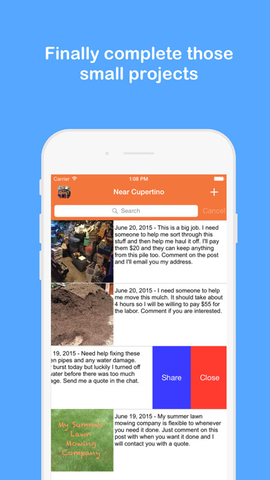 Emulate iPhone app Snappy Job using MyAndroid