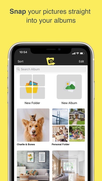 Emulate iPhone app SnapToAlbum using MyAndroid