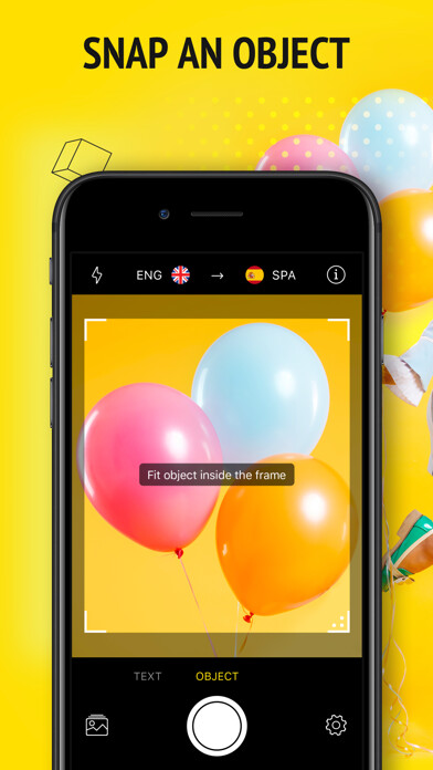 Emulate iPhone app Snap & Translate - Translator using MyAndroid