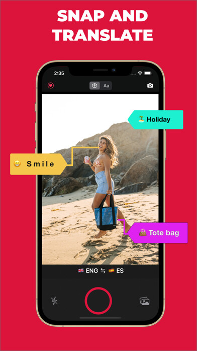 Emulate iPhone app Snap & Translate - TripCam using MyAndroid