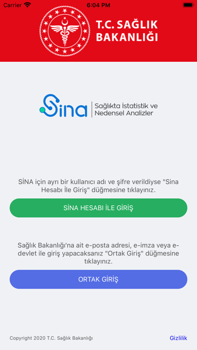 Emulate iPhone app SİNA (Sağlıkta İstatistik) using MyAndroid