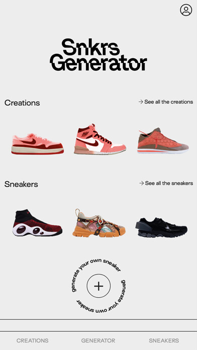 Emulate iPhone app Sneakers Generator using MyAndroid