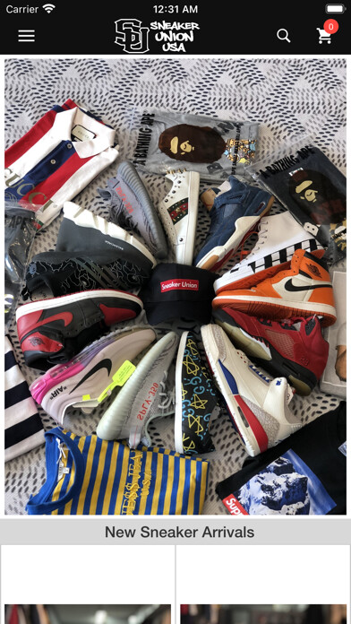 Emulate iPhone app Sneaker Union USA using MyAndroid