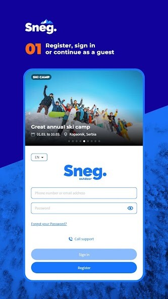 Run android online APK Sneg from MyAndroid or emulate Sneg using MyAndroid
