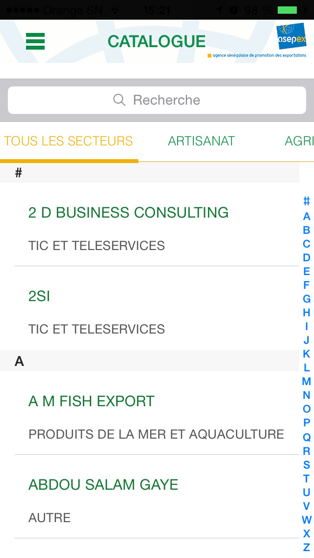 Emulate iPhone app Sénégal Export using MyAndroid Emulate iPhone app Sénégal Export using MyAndroid