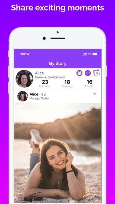 Emulate iPhone app Snimki - Make new friends using MyAndroid