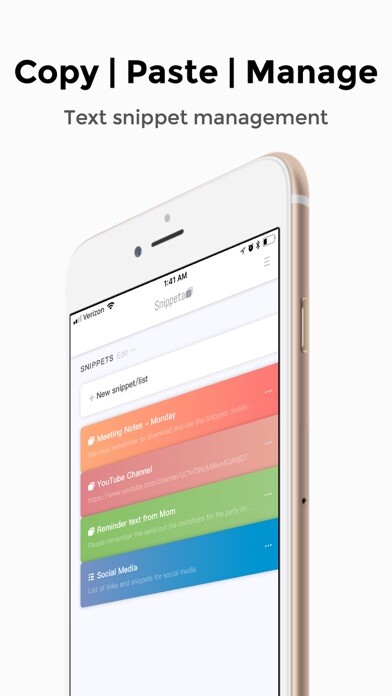 Emulate iPhone app Snippeta - copy, manage, paste using MyAndroid Emulate iPhone app Snippeta - copy, manage, paste using MyAndroid