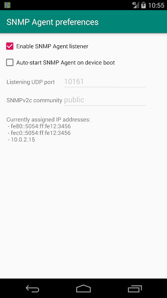 Run android online APK SNMP Agent from MyAndroid or emulate SNMP Agent using MyAndroid