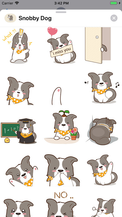 Emulate iPhone app Snobby Dog Animated Stickers using MyAndroid Emulate iPhone app Snobby Dog Animated Stickers using MyAndroid