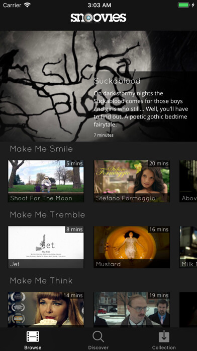 Emulate iPhone app Snoovies: Snack Movies using MyAndroid Emulate iPhone app Snoovies: Snack Movies using MyAndroid