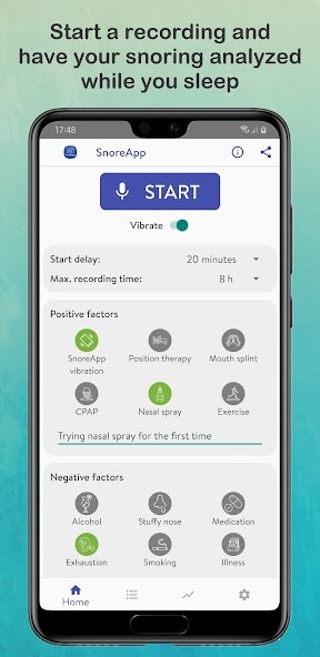 Run android online APK SnoreApp: snoring  snore analysis  detection from MyAndroid or emulate SnoreApp: snoring  snore analysis  detection using MyAndroid