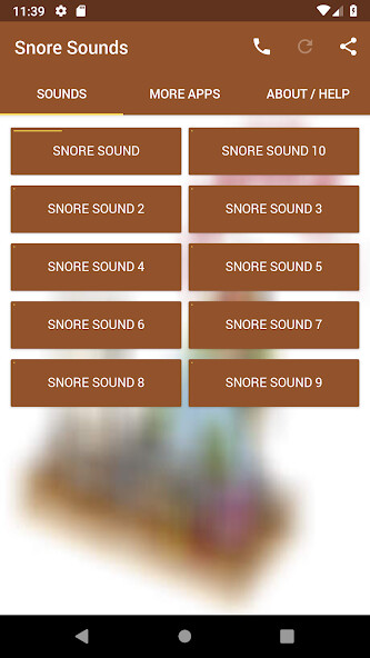 Run android online APK Snore Sounds from MyAndroid or emulate Snore Sounds using MyAndroid