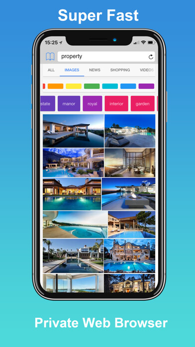 Emulate iPhone app Snowbunny Private Web Browser using MyAndroid