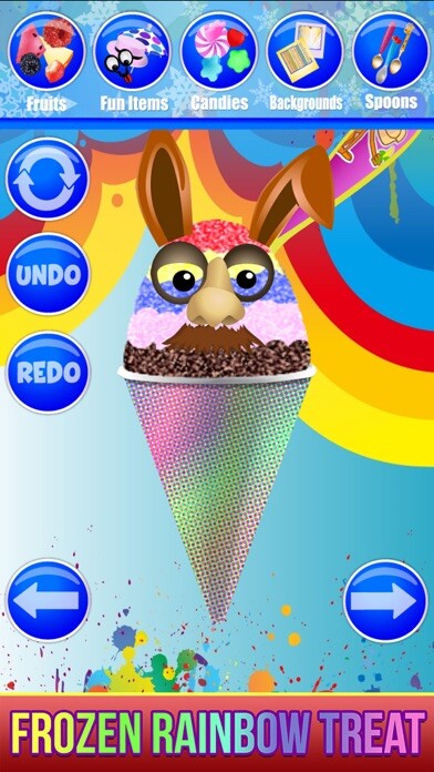 Emulate iPhone app Snow Cone Maker Salon using MyAndroid