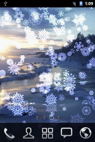Run android online APK Snowing Snowflakes Wallpaper from MyAndroid or emulate Snowing Snowflakes Wallpaper using MyAndroid