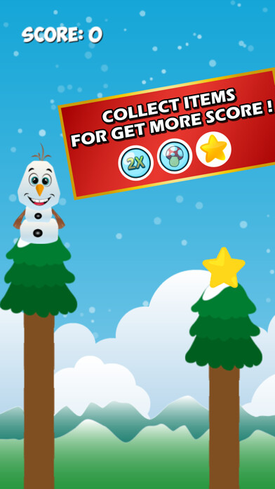 Emulate iPhone app Snowman - Jump using MyAndroid