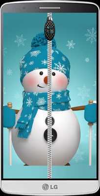 Emulate Android APK Snowman Zipper Lock Screen HD