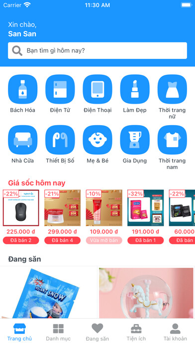 Emulate iPhone app Săn Sale Tiki - Săn Đê Là Mê using MyAndroid