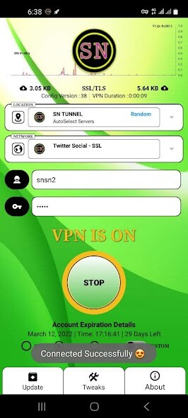 Run android online APK SN TUNNEL VPN from MyAndroid or emulate SN TUNNEL VPN using MyAndroid
