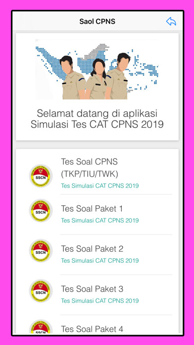 Emulate iPhone app Soal CPNS using MyAndroid