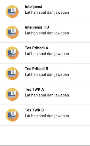 Run android online APK Soal Latihan Tes CPNS ASN PPPK CAT TIU TWK TKP from MyAndroid or emulate Soal Latihan Tes CPNS ASN PPPK CAT TIU TWK TKP using MyAndroid