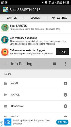 Emulate Android APK Soal SBMPTN dan SNMPTN 2017