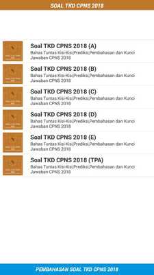 Emulate Android APK Soal TKD CPNS 2018 dan Pembahasannya