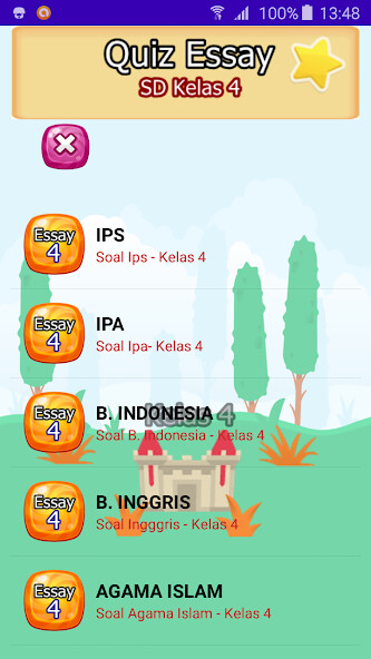 Run android online APK Soal Ujian Kelas 4 SD Essay from MyAndroid or emulate Soal Ujian Kelas 4 SD Essay using MyAndroid
