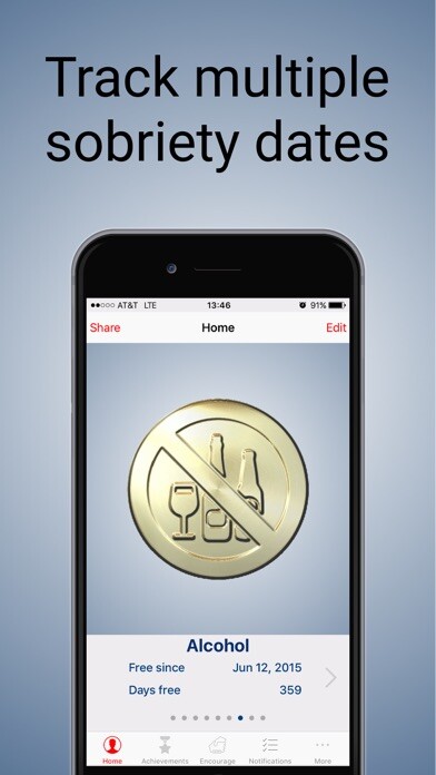 Emulate iPhone app Sobriety Coin using MyAndroid