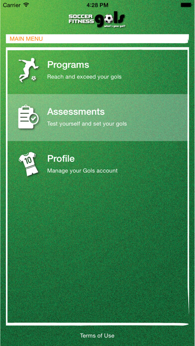 Emulate iPhone app Soccer Fitness Gols using MyAndroid