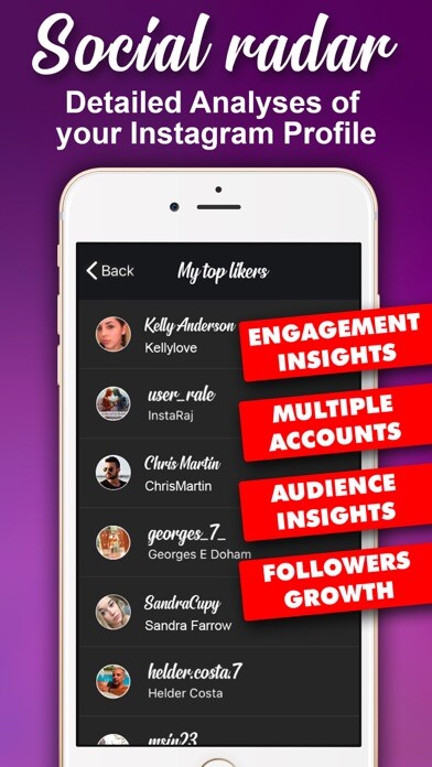 Emulate iPhone app Social Account Radar for Insta using MyAndroid
