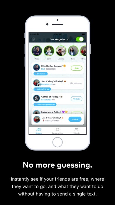 Emulate iPhone app Socialchair — More Hangouts using MyAndroid