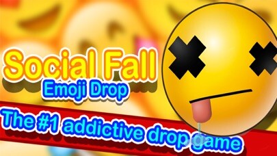 Emulate iPhone app Social Fall Emoji Drop using MyAndroid