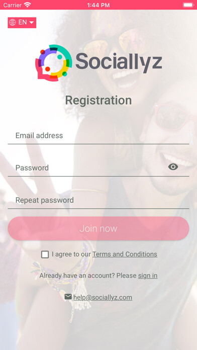 Emulate iPhone app Sociallyz using MyAndroid