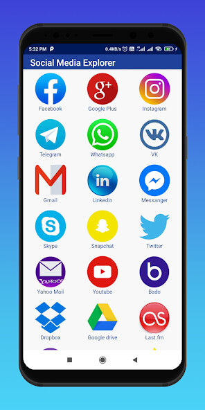 Run android online APK Social Media Explorer and Soci from MyAndroid or emulate Social Media Explorer and Soci using MyAndroid