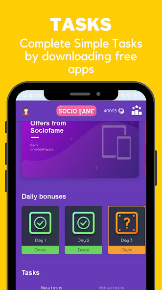Run android online APK Sociofame - Be a superstar on social media from MyAndroid or emulate Sociofame - Be a superstar on social media using MyAndroid