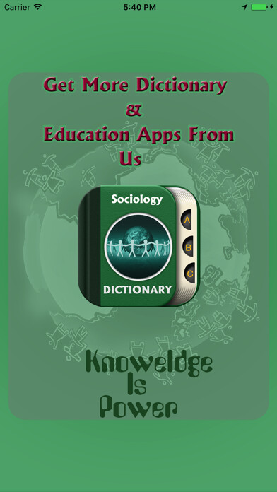 Emulate iPhone app Sociology Vocabulary Offline using MyAndroid